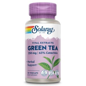 Envase de cápsulas descafeinadas de té verde SOLARAY