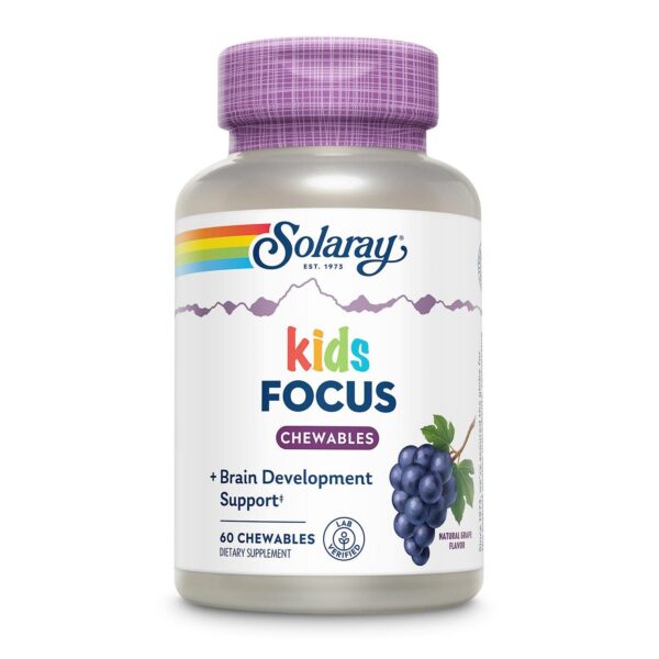 Version 1.0.0 Solaray Focus Suplementos para Niños en envase de 60 cápsulas