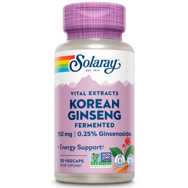 Version 1.0.0 SOLARAY Extracto de ginseng coreano fermentado - cápsulas
