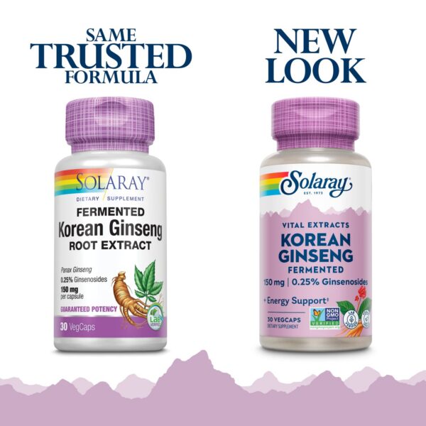 Version 1.0.0 Etiqueta SOLARAY ginseng coreano fermentado