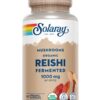 Frasco de cápsulas de hongo reishi fermentado SOLARAY respaldo inmunológico
