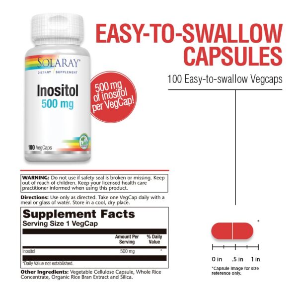 Version 1.0.0 Cápsulas VegCap de SOLARAY Inositol 500 mg