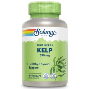 Frasco Solaray Kelp 550 mg frente