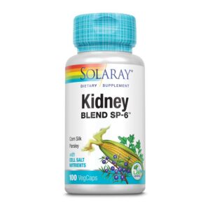 Version 1.0.0 Frasco SOLARAY Kidney Blend SP-6 con etiqueta