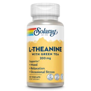 SOLARAY L-Theanine 200 mg etiqueta frontal