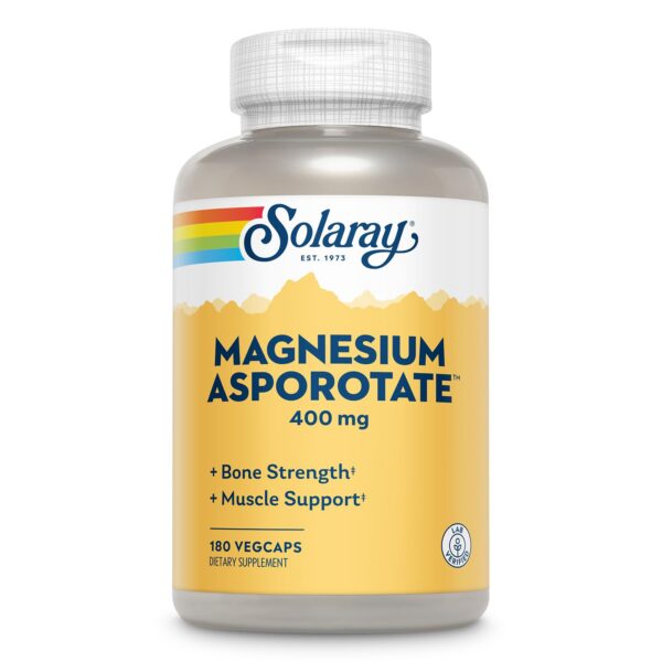 Frente de Solaray Magnesio Asporotato 400 mg