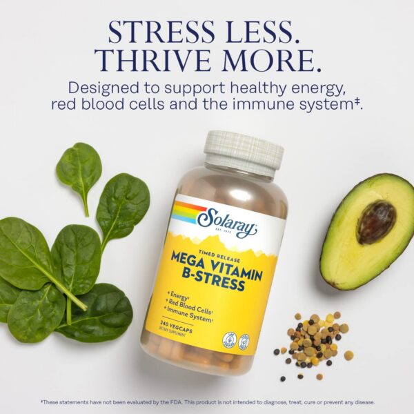Solaray Mega B-Stress cápsulas veganas 240 unidad