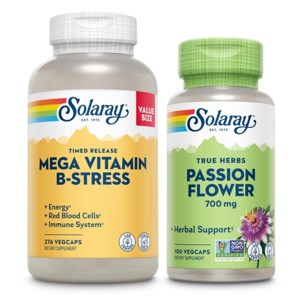 Frasco SOLARAY Mega B Stress y Pasiflora