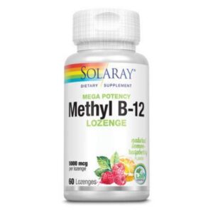 SOLARAY Metil B12 pastillas sabor limón botella plástica 60 unidades