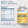 Cápsulas SOLARAY Multi-Vita Mega-Mineral Multivitamínico
