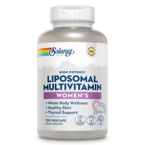 SOLARAY multivitamínico liposomal para mujer alta potencia con hierro