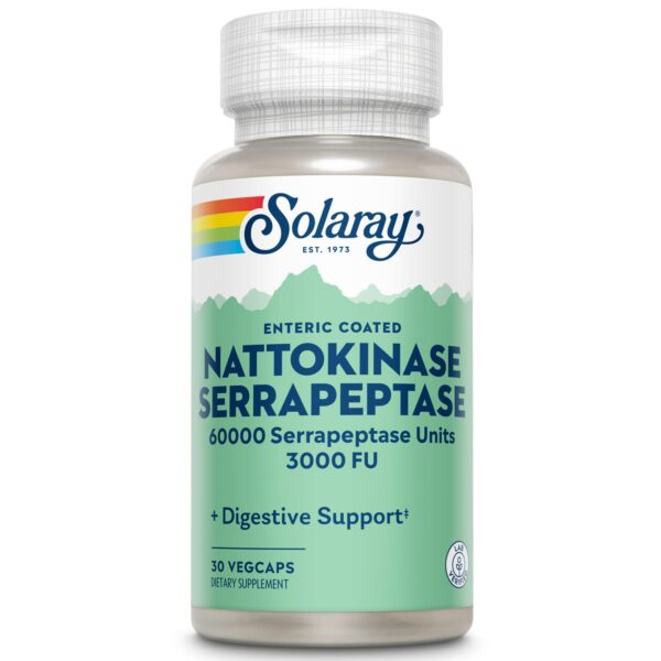 SOLARAY Suplemento de Nattokinasa Serrapeptasa en envase