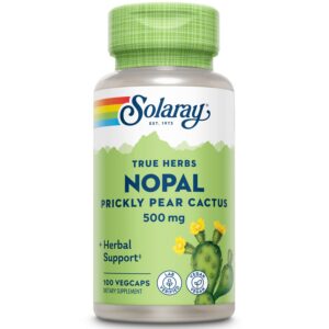 SOLARAY Nopal Prickly Pear Cápsulas Frasco Delantero