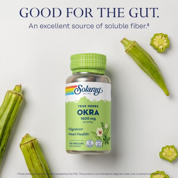 Solaray Okra Fruit cápsulas veganas