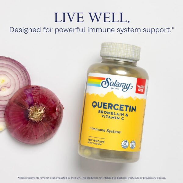 Cápsulas veganas SOLARAY Quercetina Bromelina