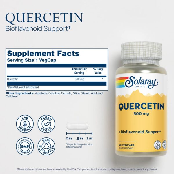Etiqueta SOLARAY Quercetina 500 mg