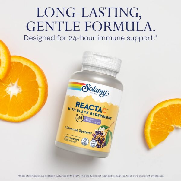 SOLARAY Reacta-C suplemento vegano con vitamina C y saúco negro