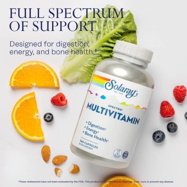 SOLARAY Spectro multivitaminas energizantes y antioxidantes 360 cápsulas