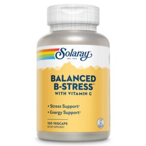 Solaray suplemento b-stress 100 cápsulas vitaminas b balanceadas
