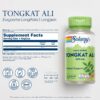 SOLARAY Tongkat Ali 400 mg etiqueta