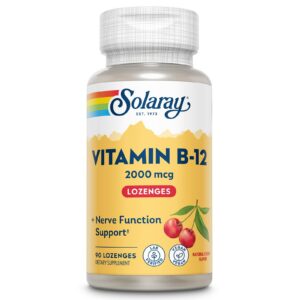 Solaray Vitamina B-12 botella blanca 90 pastillas