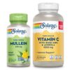 Frasco SOLARAY Vitamina C 1000 mg y Mullein Leaf