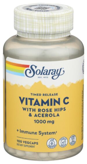 Solaray vitamina C 1000mg liberación dos etapas botella