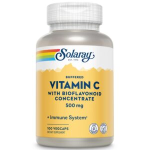SOLARAY vitamina c 500mg botella con cápsulas vegetarianas