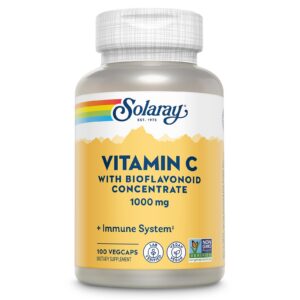 Solaray vitamina c bioflavonoides 1000 mg 100 cápsulas veganas