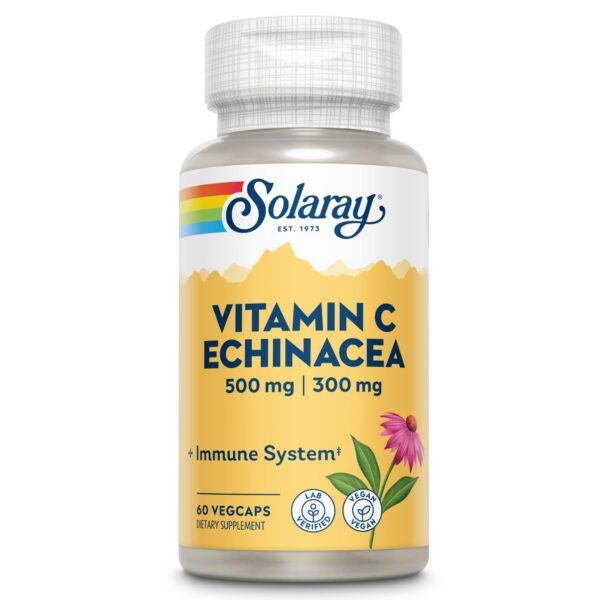 Solaray vitamina c y equinácea suplemento cápsulas vegetales