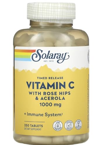 Solaray vitamina c liberación controlada rosa mosqueta acerola 250 tabletas