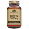 Solgar Biotina 5000 mcg frasco cápsulas vegetales