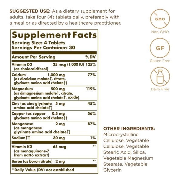 Etiqueta Solgar Calcium Complex