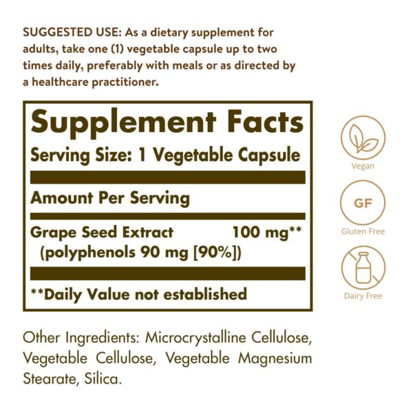 Version 1.0.0 Cápsulas Solgar extracto natural proantocianidinas OPC