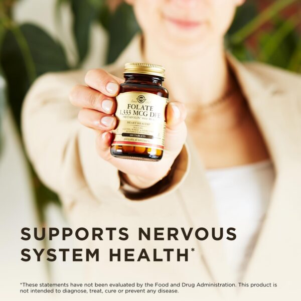 Etiqueta Solgar Folato Metafolin ingredientes y uso