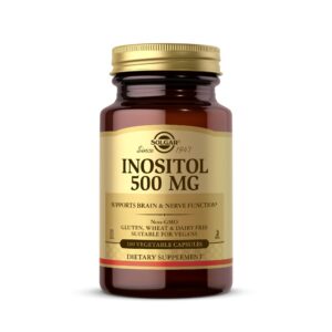 Version 1.0.0 Frasco Solgar Inositol 500 mg etiqueta frontal