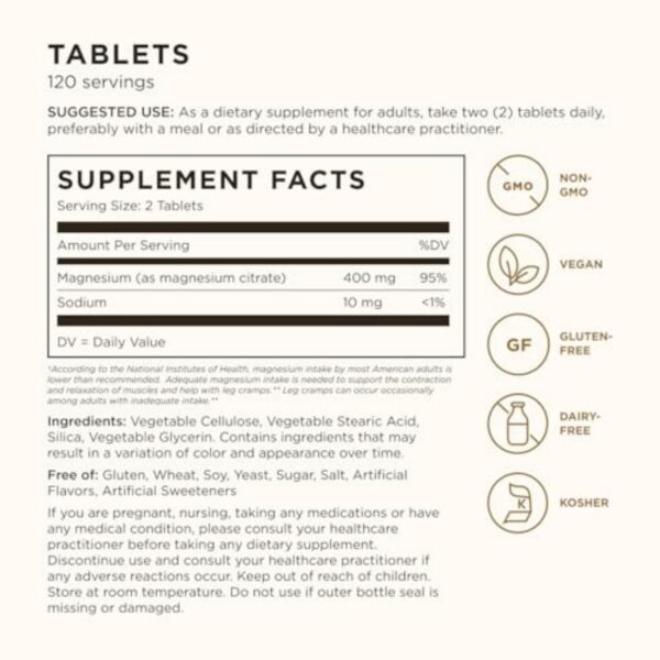 Version 1.0.0 Solgar Magnesio Citrato - botella