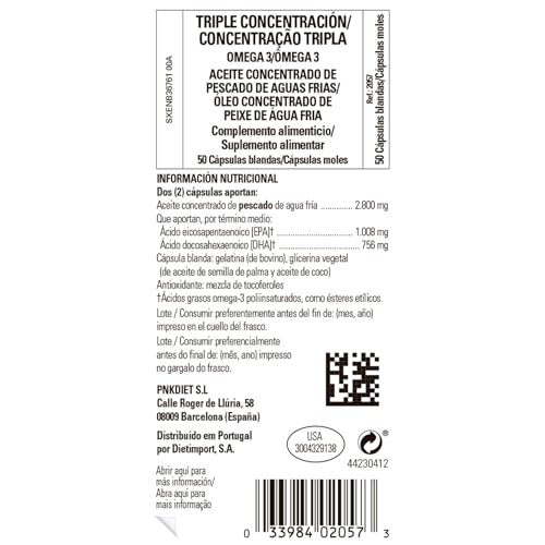 Envase de Solgar Omega 3 950 mg con etiqueta