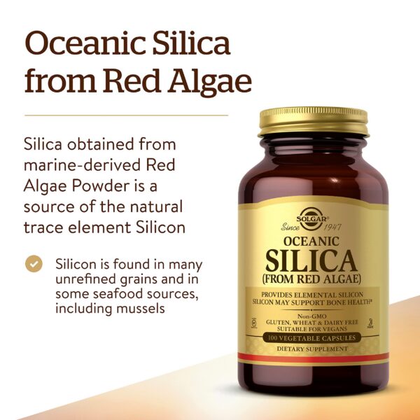 Solgar Silice Oceánica etiqueta ingredientes