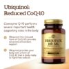 Cápsulas blandas Solgar Ubiquinol 100mg color dorado