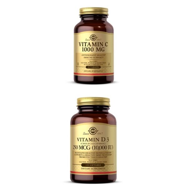 Solgar Vitamina C y D3 envase frontal