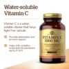 Solgar 1000 mg tabletas de vitamina C vista lateral