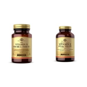 Solgar vitamina a seca y vitamina e antioxidante cápsulas y tabletas