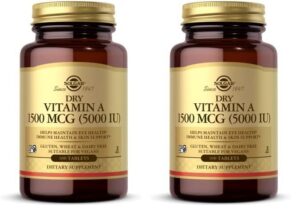 Solgar vitamina a tabletas 100 unidades paquete