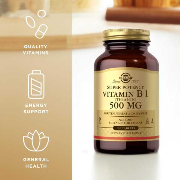 Solgar vitamina b1 500mg etiqueta del producto