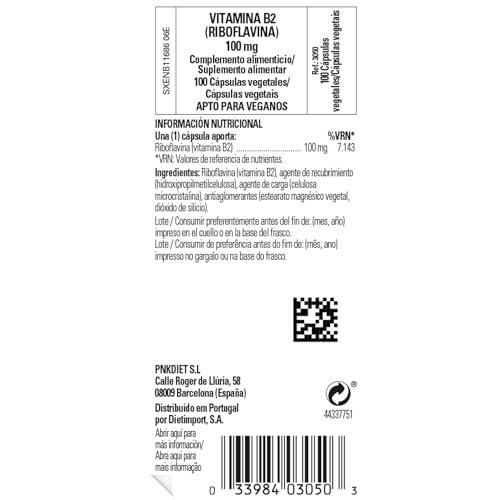 Solgar vitamina B2 cápsulas vegetales presentación