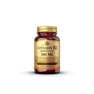 Solgar vitamina B2 riboflavina 100 mg caja frontal
