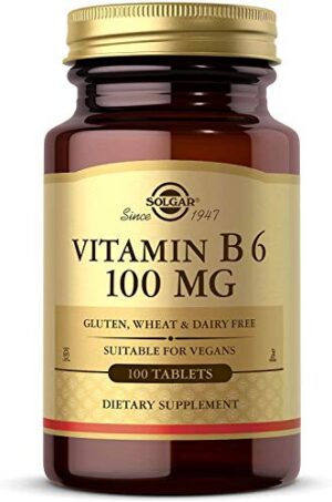 Solgar vitamina b6 100 mg frasco con 100 tabletas