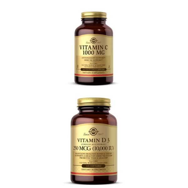 Frasco Solgar Vitamina C 1000 mg y D3