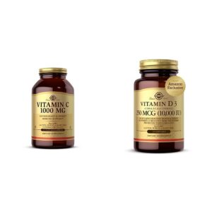 Solgar vitamina c 1000 mg y vitamina d3 250 cápsulas vegetales